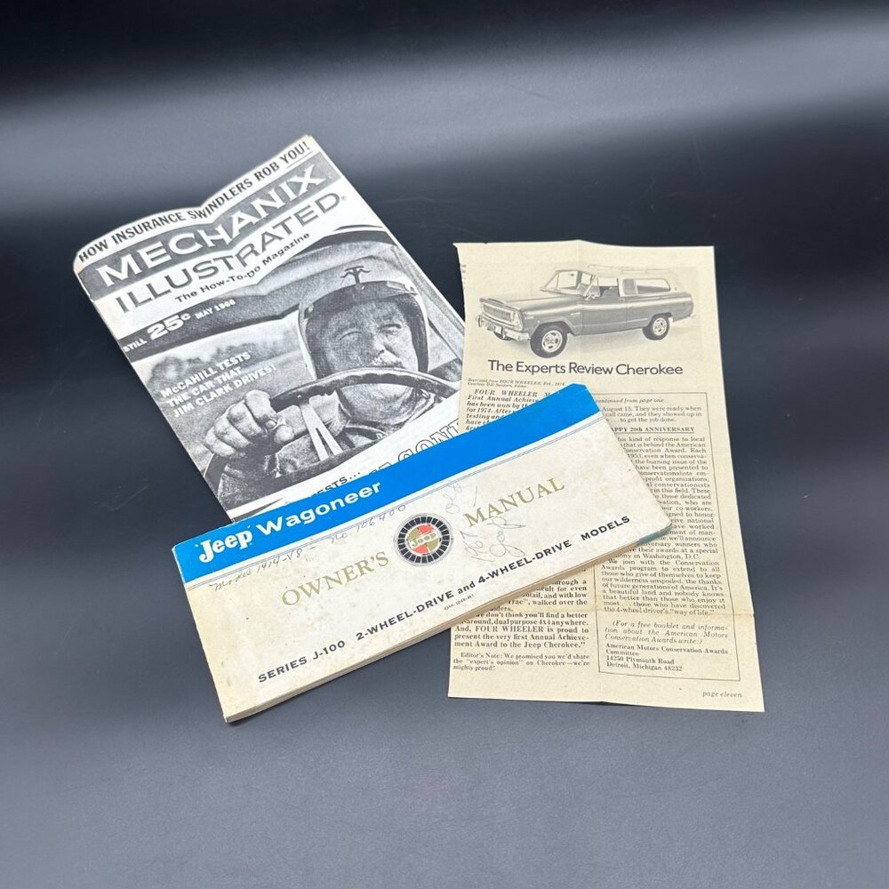 Vintage 1967 Jeep Wagoneer Owners Manual Booklet Lot Article Mechanix Books